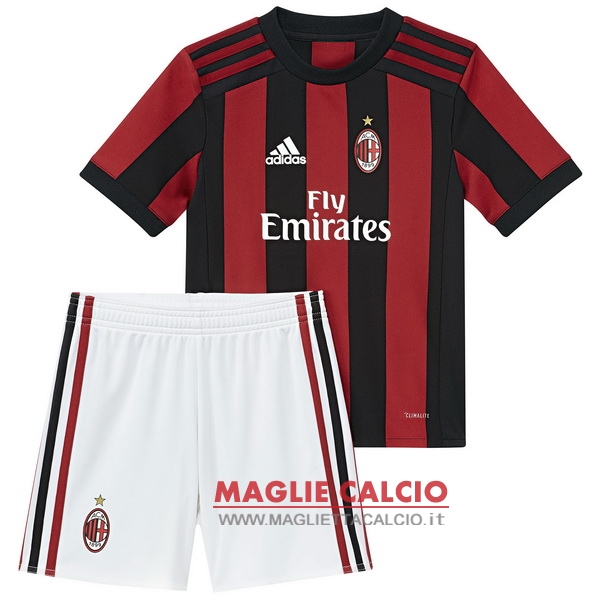 nuova prima magliette ac milan bambino 2017-2018